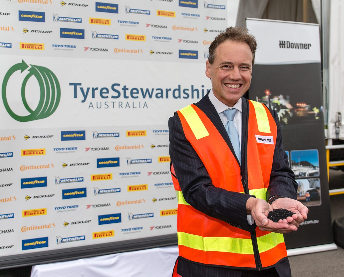 Minister Greg Hunt at Launch of Tyre Stewardship Australia